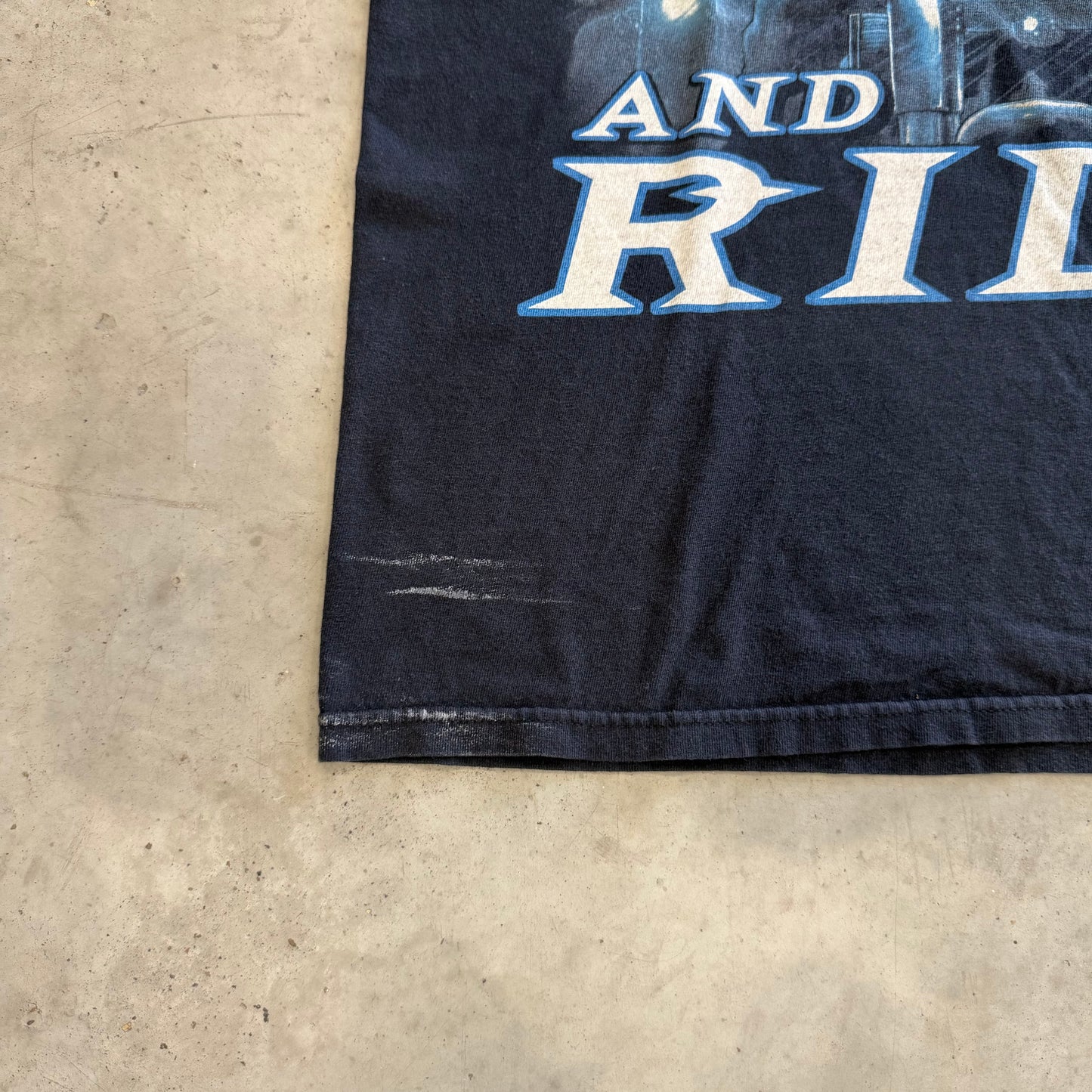 Vintage Shut Up And Ride Liquid Blue Shirt Size XL