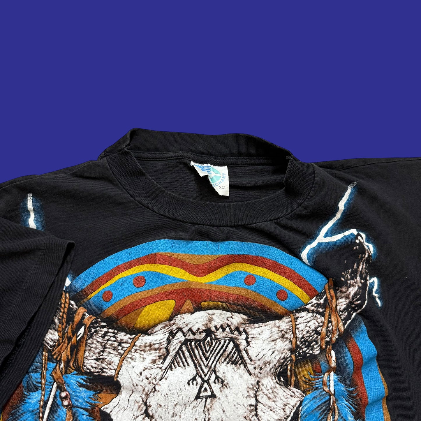 Vintage American Thunder Bull Skull Shirt Size XXL