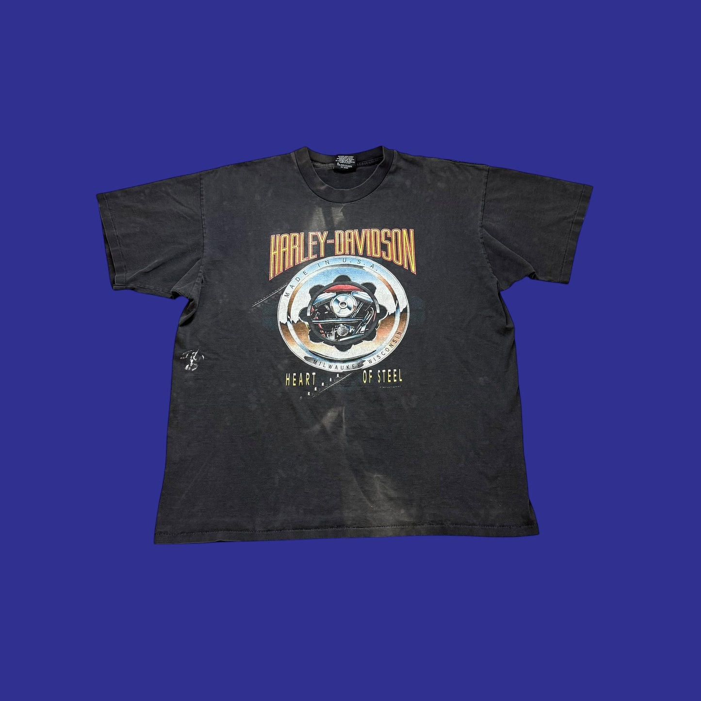 Vintage Harley Davidson “Heart Of Steel” Shirt Size XL