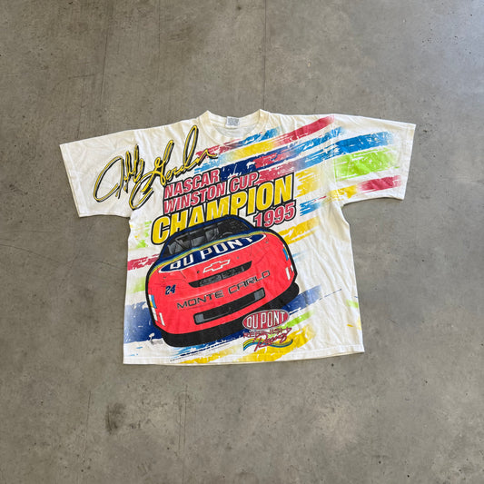 Vintage Nascar Jeff Gordon 1995 Winston Cup Champion AOP Shirt Size XL