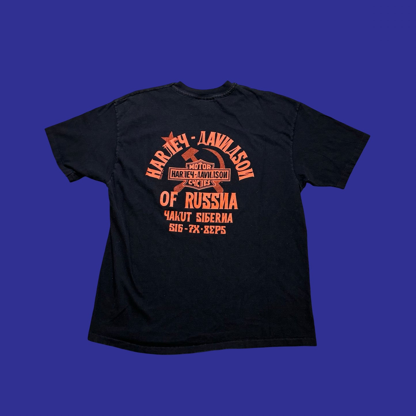 Vintage Russia Harley Davidson Shirt