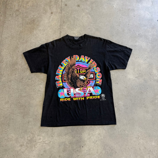 Vintage Harley Davidson “Ride With Pride” Shirt Size Large