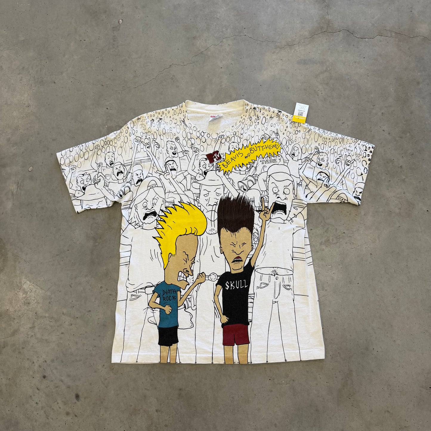 Vintage Beavis & Butthead 1993 AOP Shirt Size XL