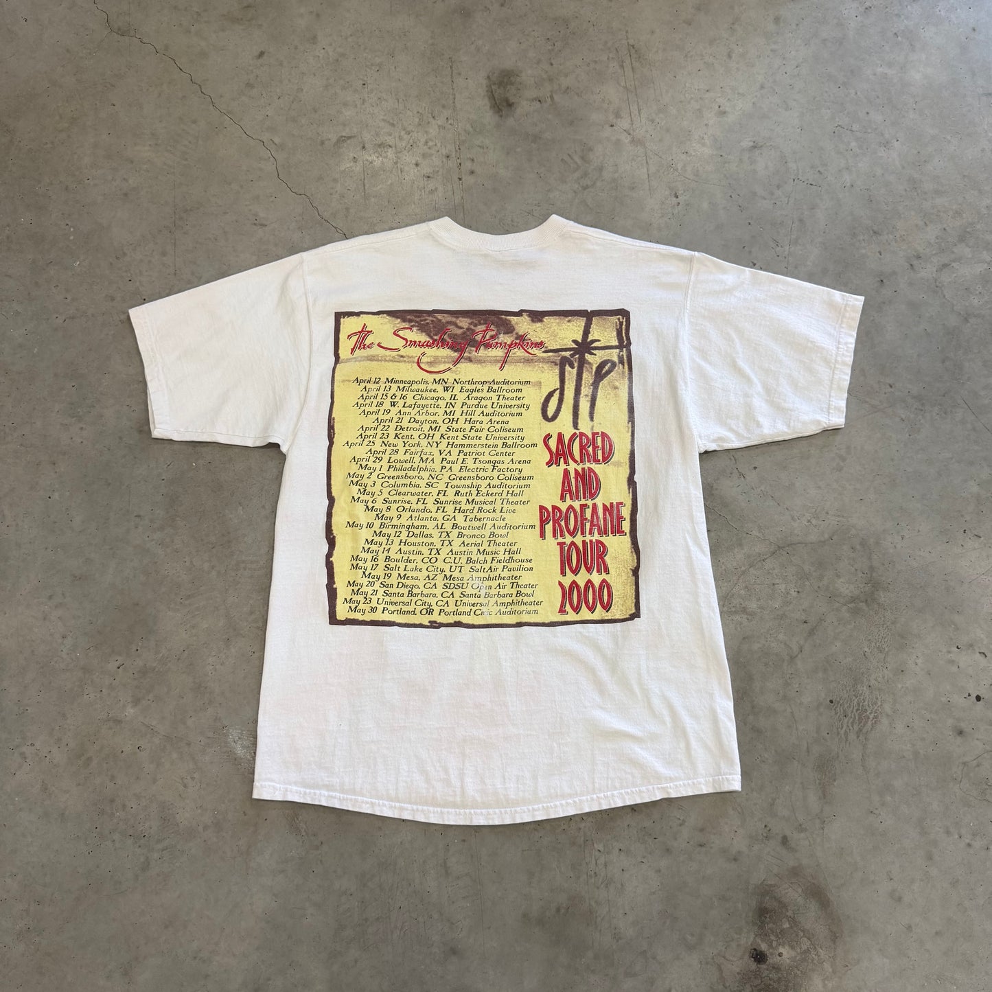 Vintage Smashing Pumpkins 2000 Tour Shirt