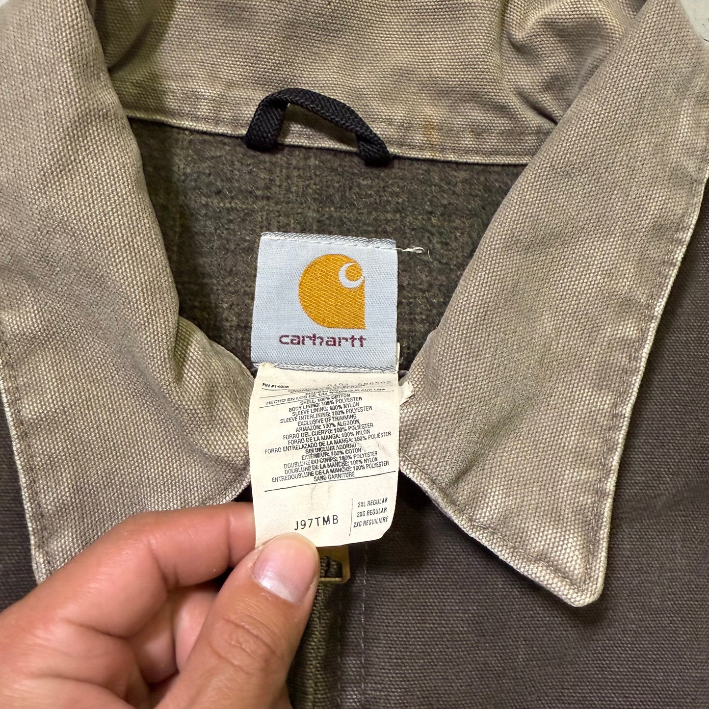 Vintage Carhartt Detroit Brown Jacket J97TMB Size XXL