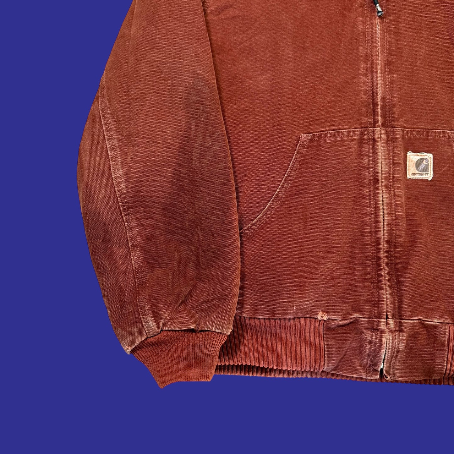 Vintage Carhartt Clay Hooded Jacket J130 CLY Size M