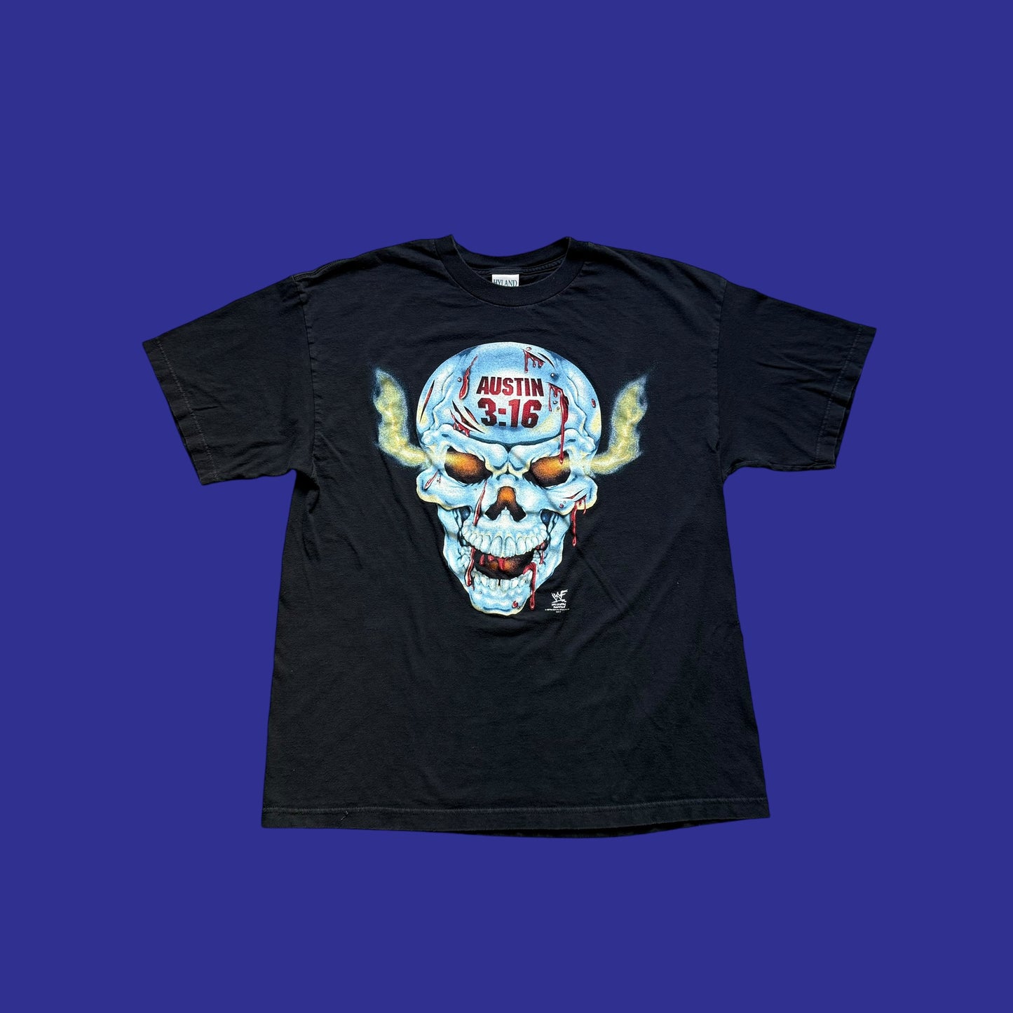 Vintage Stone Cold Blue Skull Shirt Size XL