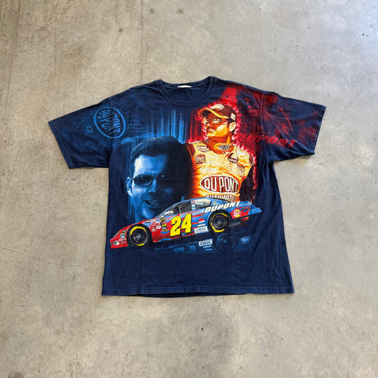 Vintage Nascar Jeff Gordon AOP Shirt Size L