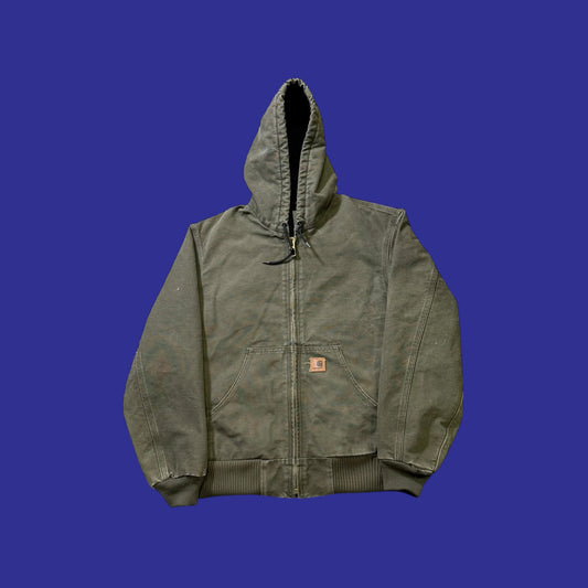 Vintage Carhartt Green Hooded J130 ARG Jacket