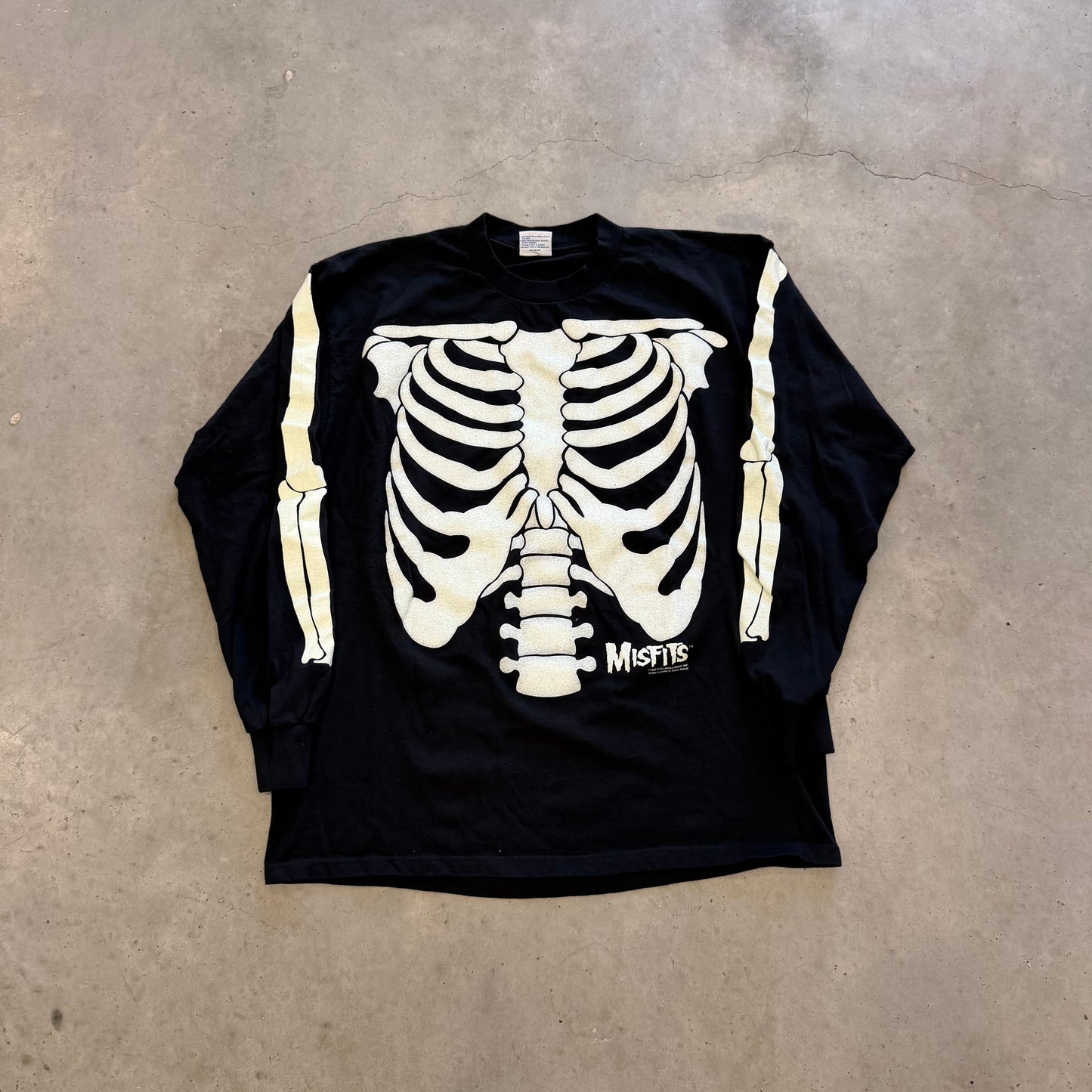 Vintage Misfits Longsleeve Skeleton Shirt Size XL