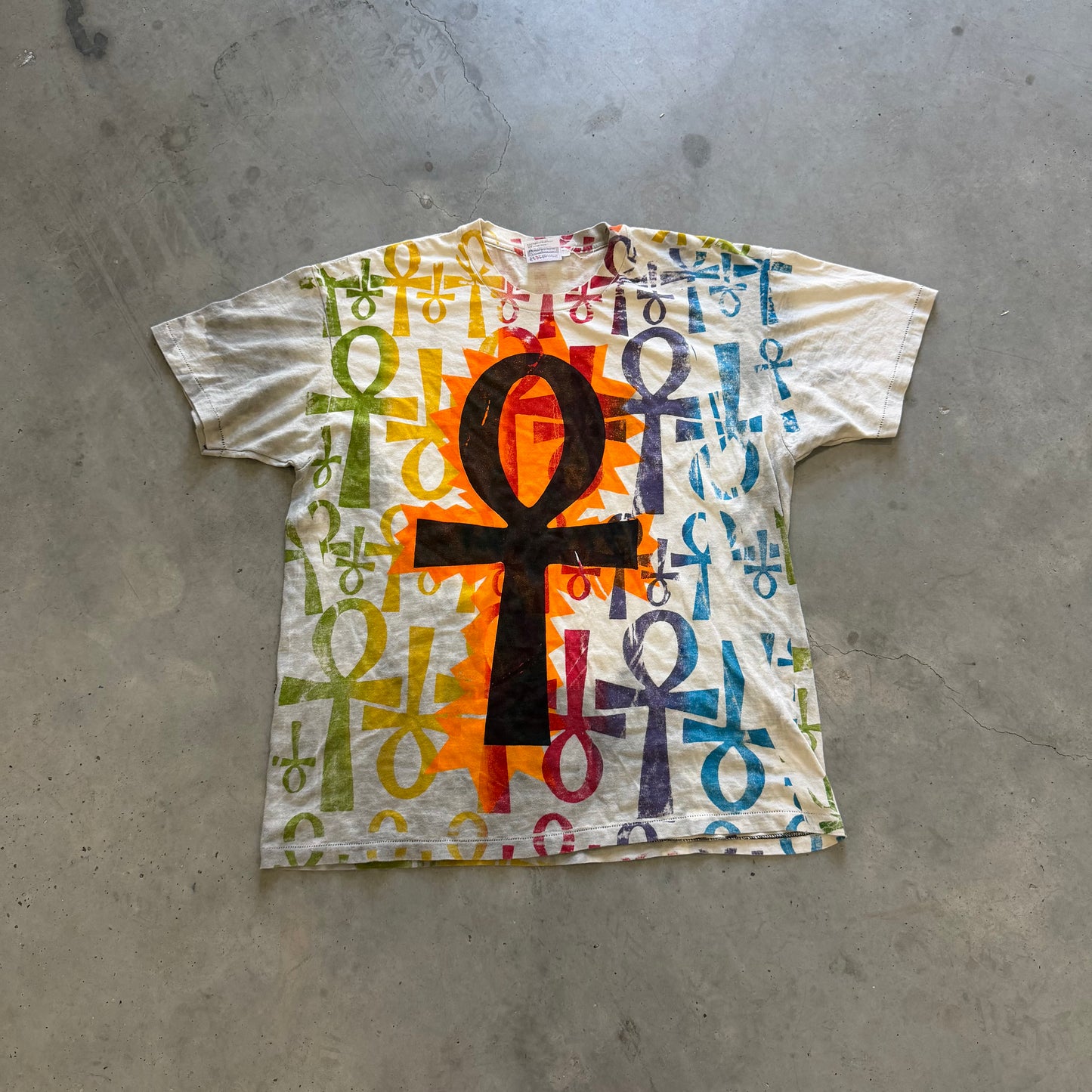 Vintage 80s/90s Mosquitohead Style Ankh AOP Size XL