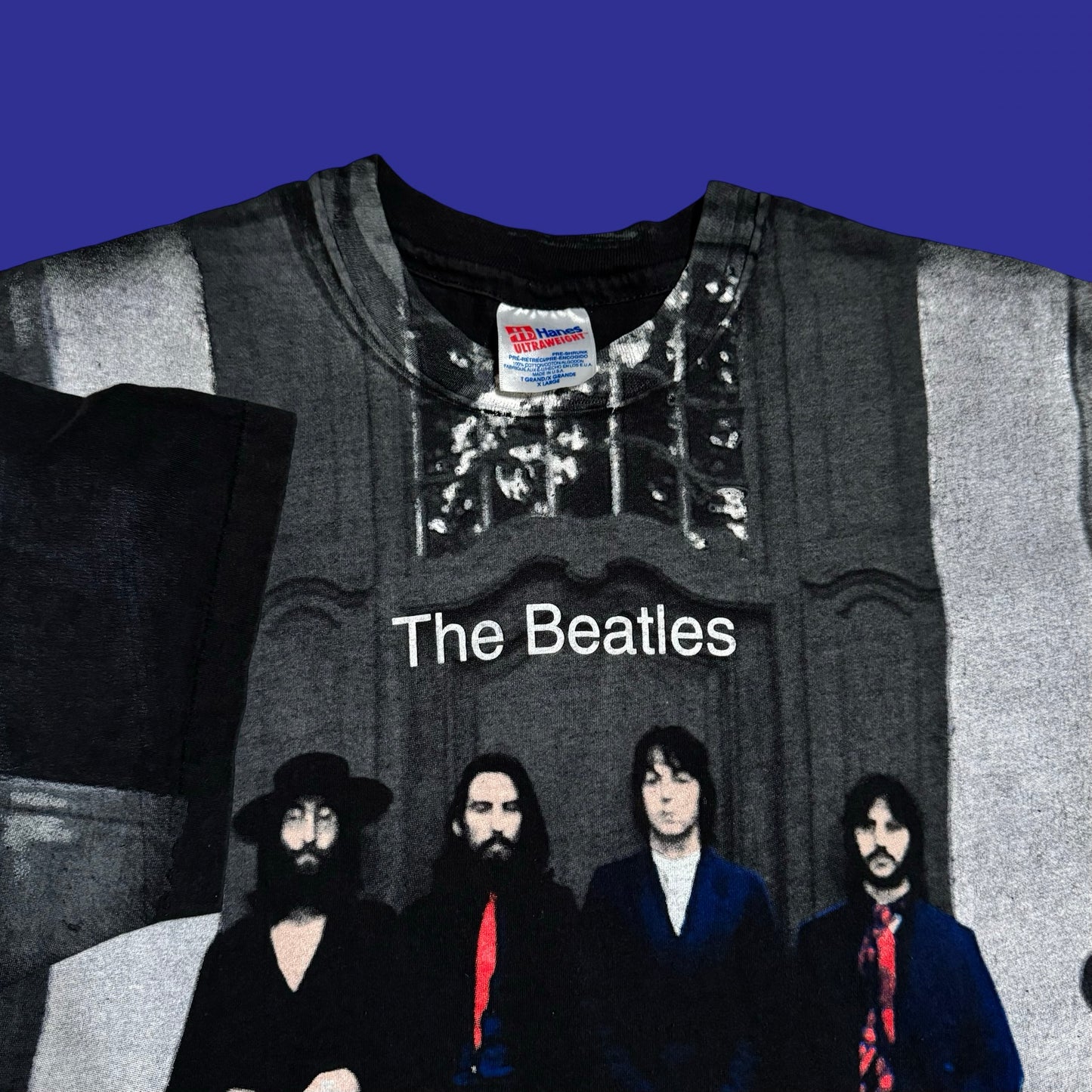 Vintage The Beatles AOP Shirt Size XL