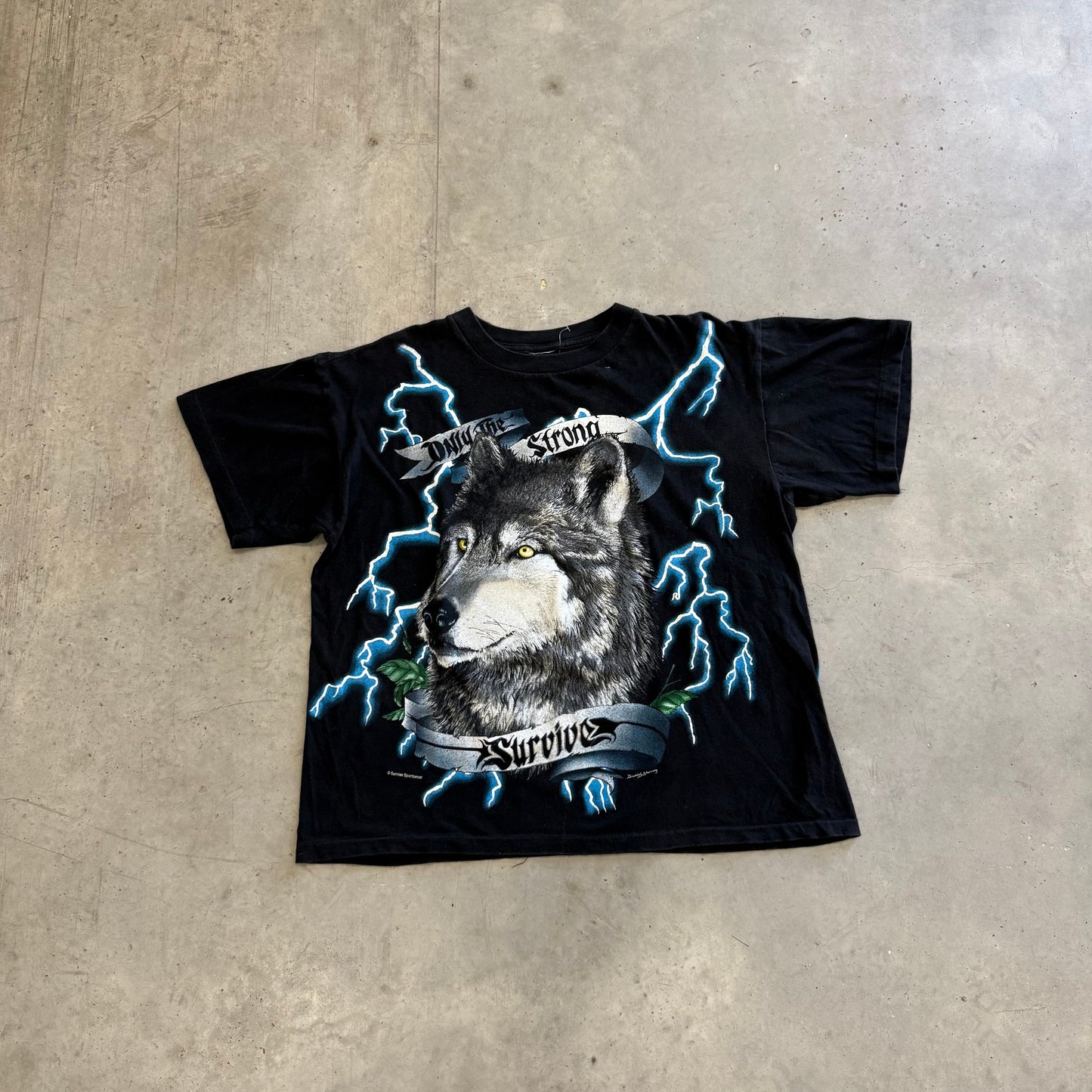 Vintage American Thunder “Only The Strong Survive” Shirt Size M/L