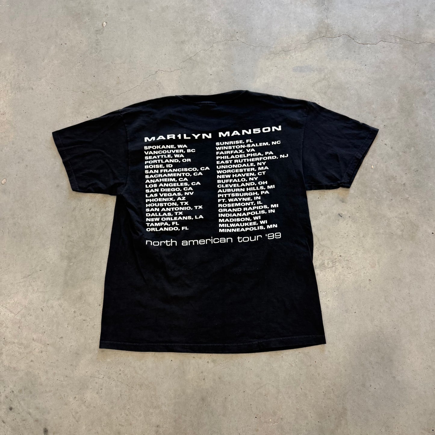 Vintage Marilyn Manson 1999 Tour Shirt Size L