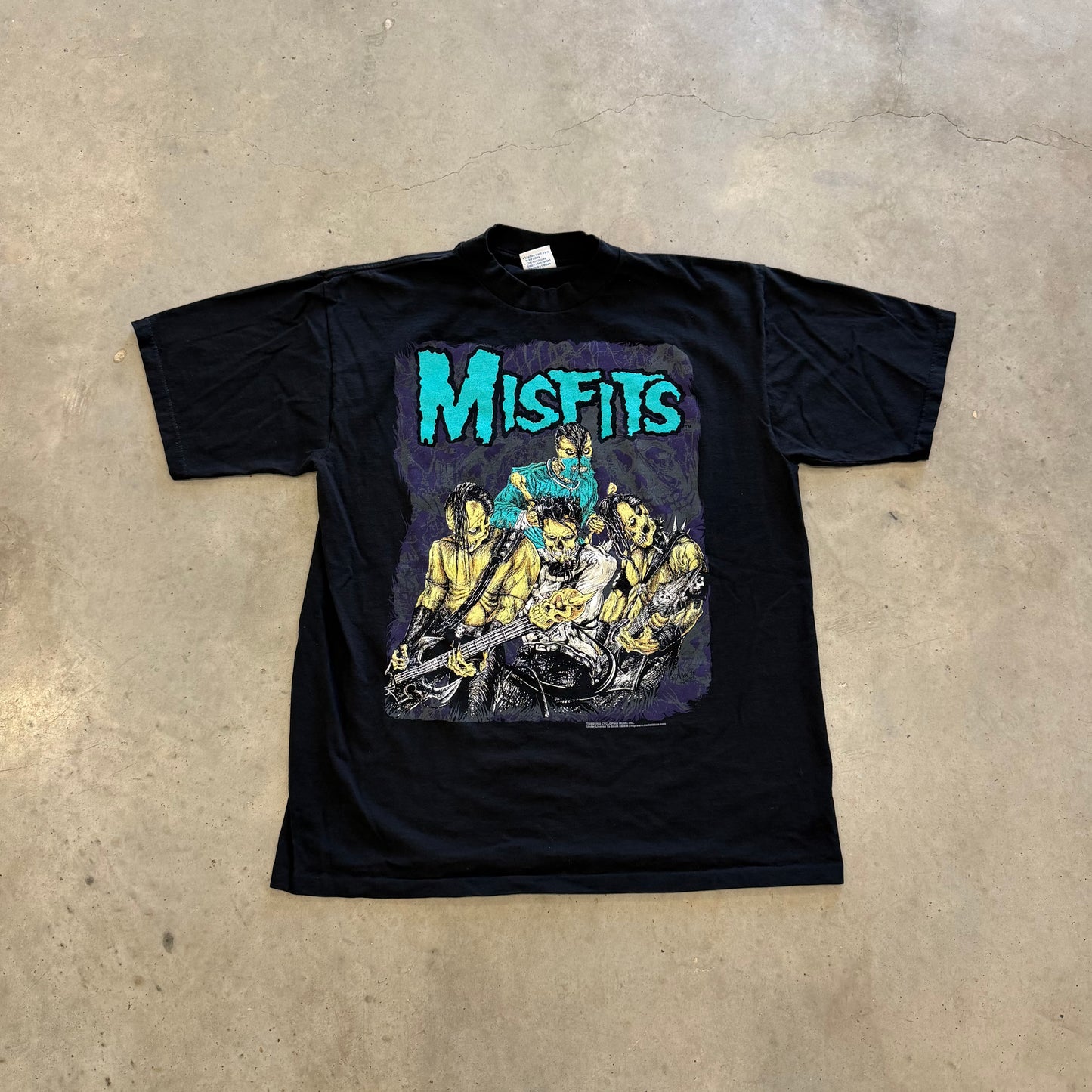 Vintage Misfits European 1999 Tour Shirt Size XL