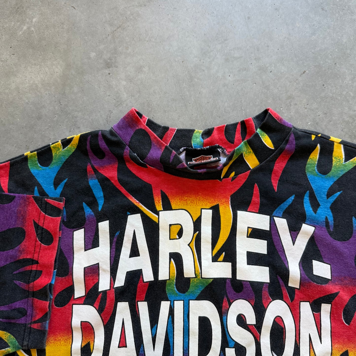 Vintage Harley Davidson Rainbow Flames AOP (All Over print) Size XL