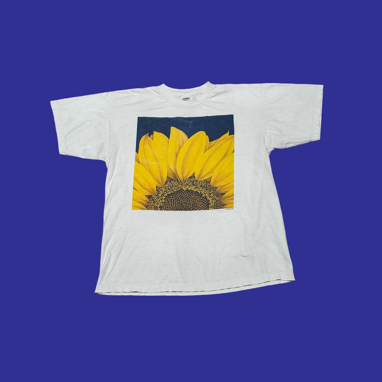 Vintage Sunflower Art Shirt Size XL