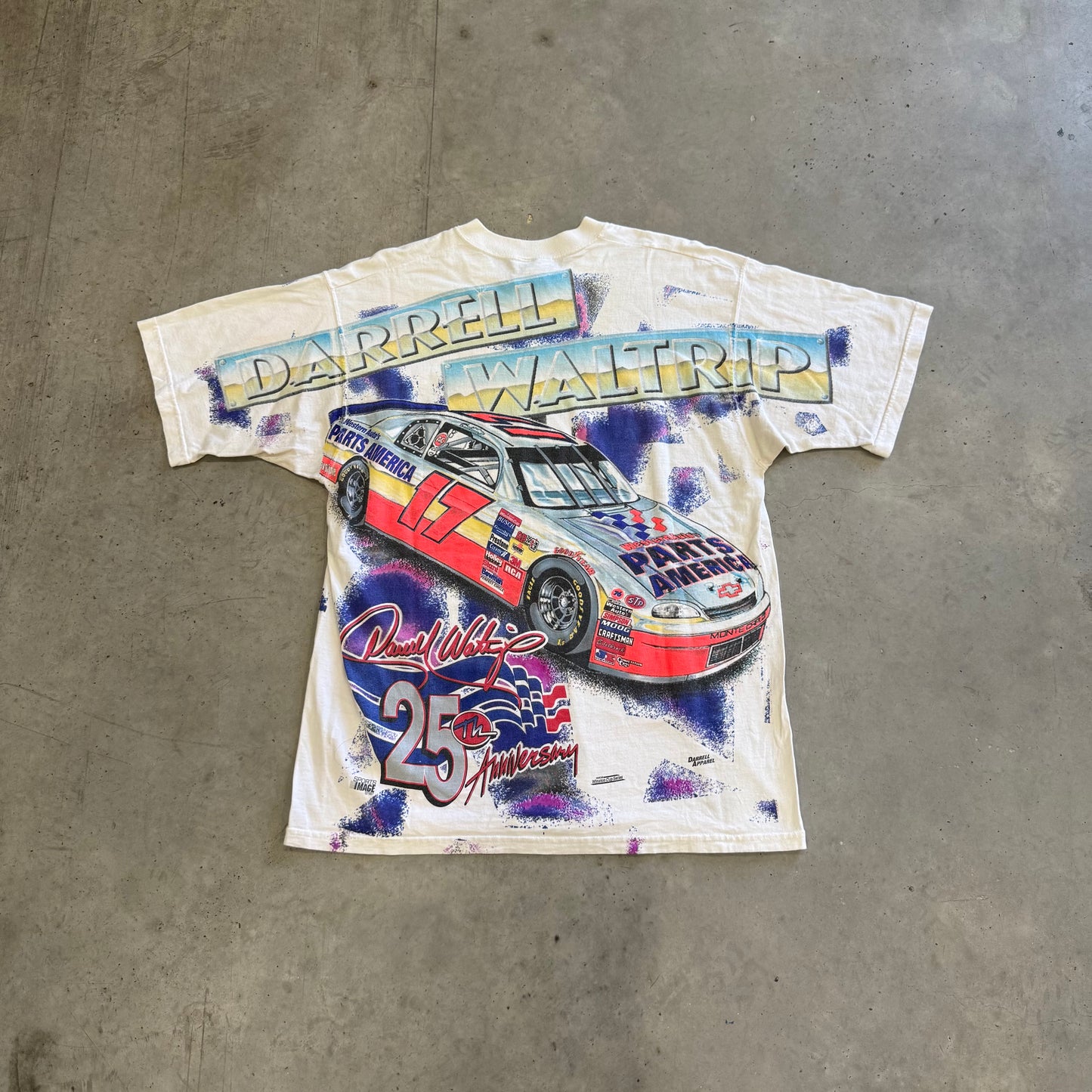 Vintage Nascar Darrell Waltrip Racing AOP Shirt Size Large