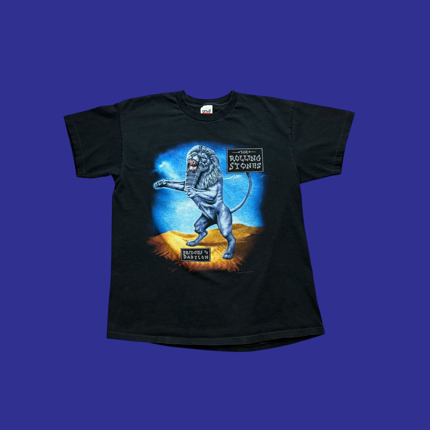 Vintage The Rolling Stones “Bridges To Babylon” Lion Shirt Size XL