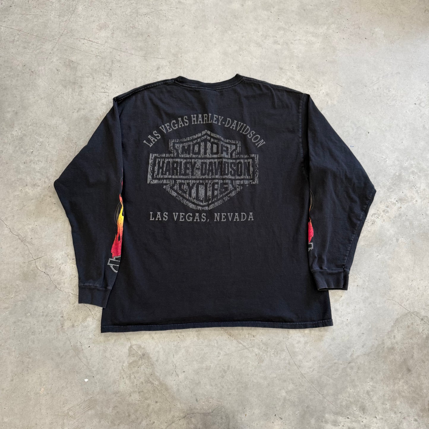 Harley Davidson Flame Long Sleeve Shirt Size XL