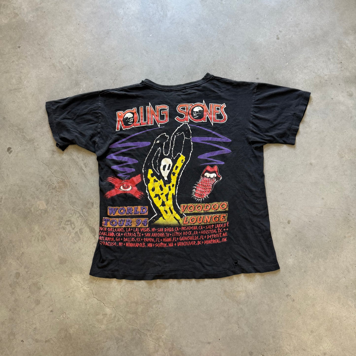 Vintage The Rolling Stones 1994 Voodoo Lounge Shirt Size XL
