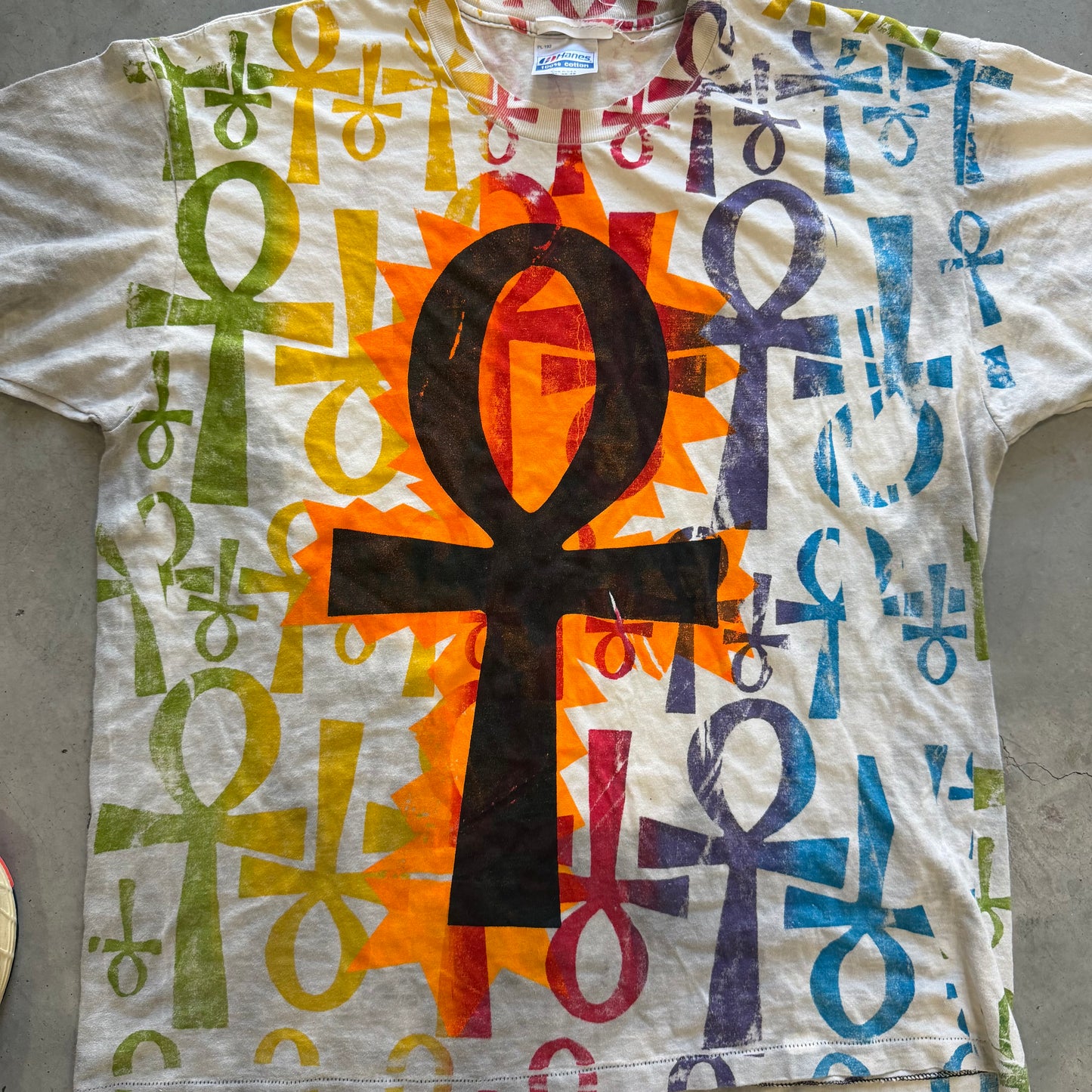 Vintage 80s/90s Mosquitohead Style Ankh AOP Size XL